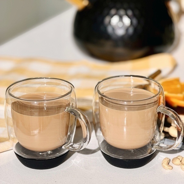 Szklanki termiczne do kawy z silikonowym dnem Konighoffer Garet 330 ml 2 szt. czarne