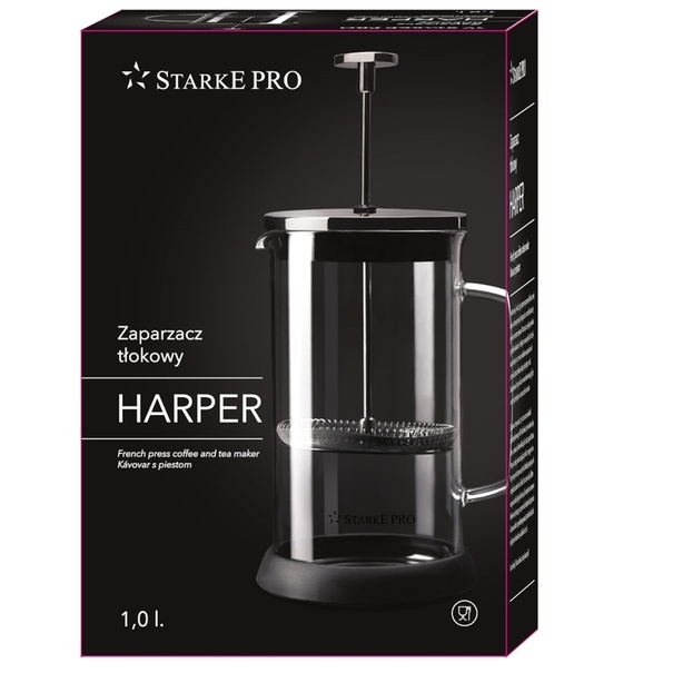Zaparzacz tłokowy do kawy i herbaty Starke Pro Harper White 1 l