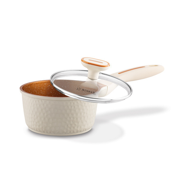 Zestaw garnk&oacute;w na indukcję Starke Pro Texture Creamy 10 element&oacute;w