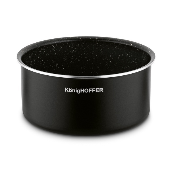 Zestaw garnk&oacute;w z odpinaną rączką Konighoffer Spinel Black 4 elementy indukcja