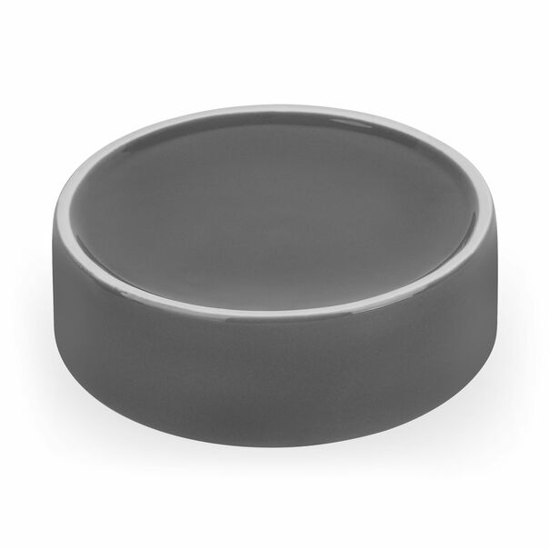 Cukiernica porcelanowa z pokrywką i łyżeczką Konighoffer 14,5 x 5 cm szara