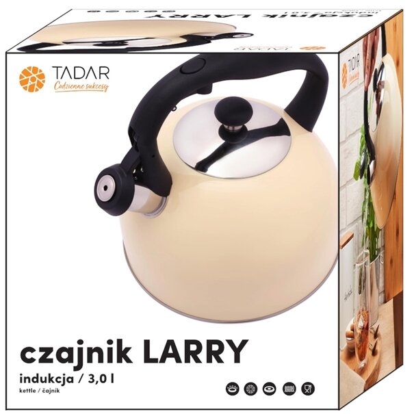 Czajnik na gaz i indukcję Tadar Larry 3 l kremowy