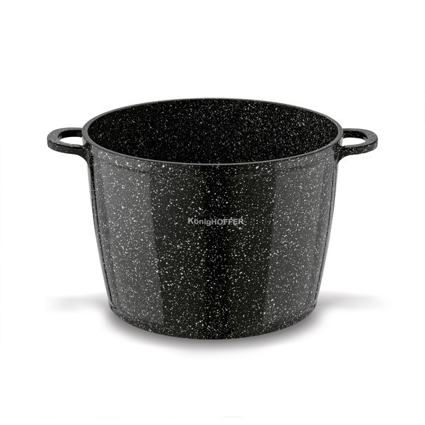 Garnek ceramiczny wysoki Konighoffer Kingstone 6,85 l okrągły z aromatyzerem i 2 nakładki