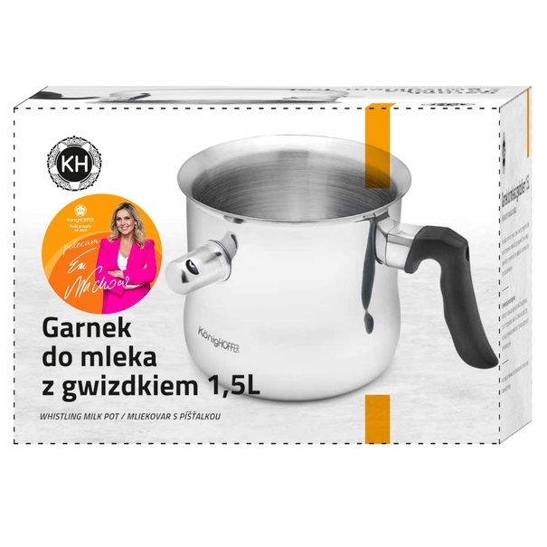 Garnek do mleka z gwizdkiem Konighoffer 1,5 l indukcja