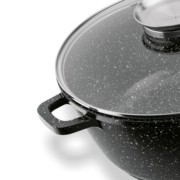 Garnek na indukcję z pokrywką Konighoffer Pollo Black 6,5 l