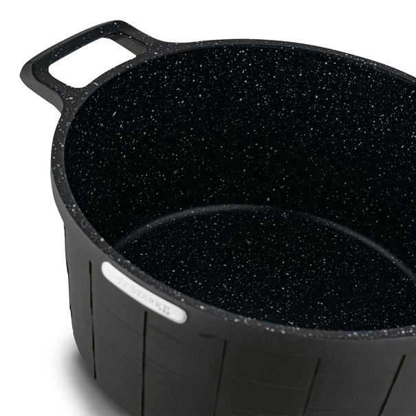 Garnek na indukcję z powłoką marmurową i pokrywką Starke Pro Crows Marble 6,2 l
