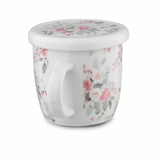 Kubek porcelanowy z zaparzaczem nierdzewnym Tadar R&oacute;życzki 320 ml