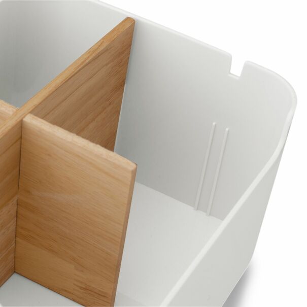 Organizer na biurko i na przyprawy Tadar Iver 18 x 14,3 x 9,5 cm biały