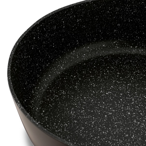 Patelnia na indukcję kr&oacute;tkie uchwyty z pokrywką Starke Pro Starlet Brown 28 x 8 cm