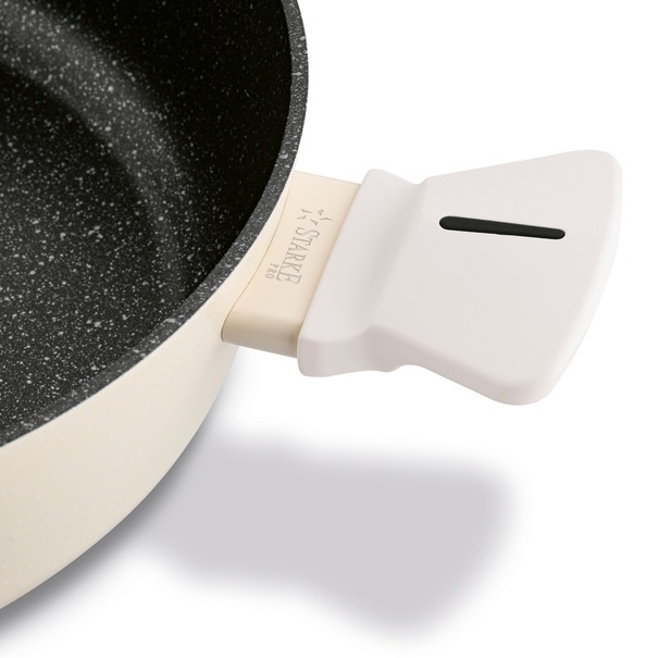Patelnia na indukcję non-stick kr&oacute;tkie uchwyty z pokrywką Starke Pro Brule 28 cm