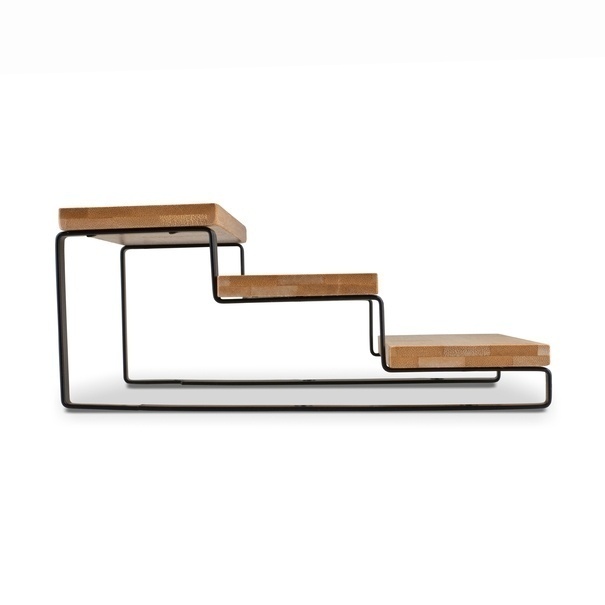 Stojak na przyprawy 3-poziomowy Tadar Bambus 32 x 23,5 x 9,6 cm