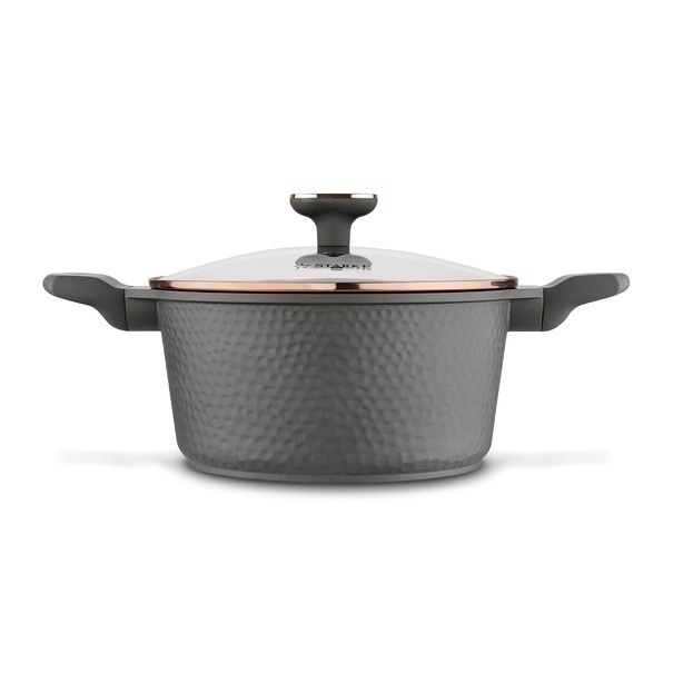 Zestaw garnk&oacute;w na indukcję Starke Pro Texture Grey 10 element&oacute;w