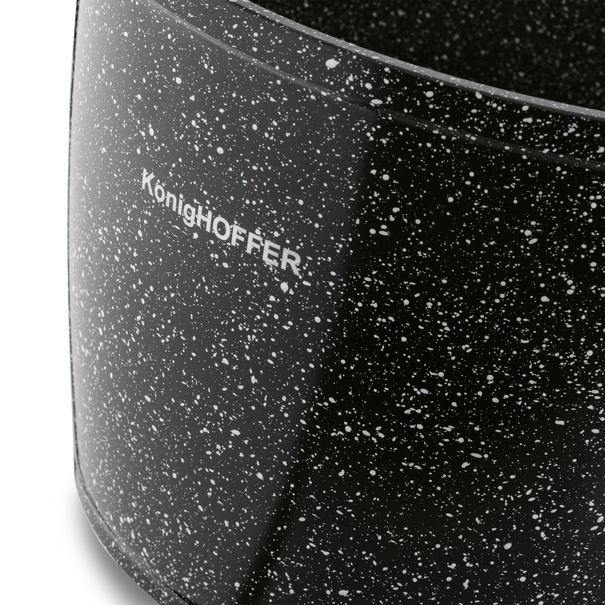 Garnek ceramiczny wysoki Konighoffer Kingstone 6,85 l okrągły z aromatyzerem i 2 nakładki