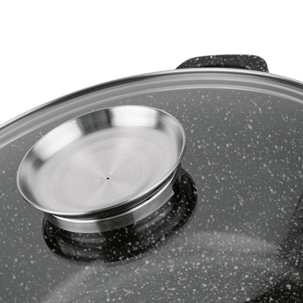 Garnek na indukcję z pokrywką Konighoffer Pollo Black 1,2 l