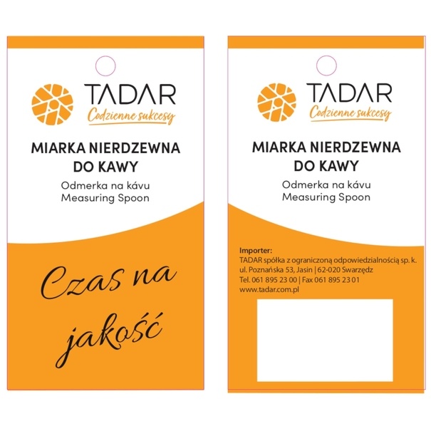 Miarka do kawy Tadar nierdzewna srebrna