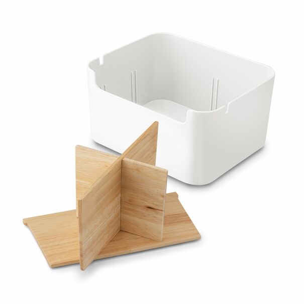 Organizer na biurko i na przyprawy Tadar Iver 18 x 14,3 x 9,5 cm biały