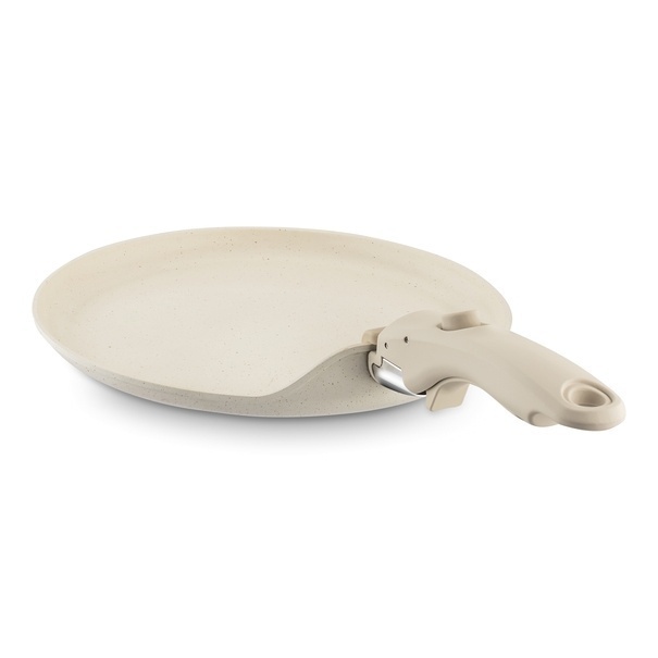 Patelnia do naleśnik&oacute;w indukcyjna Starke Pro Compacti Cream 26 cm z odpinanym uchwytem