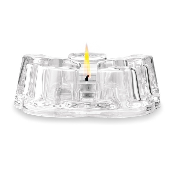 Podgrzewacz szklany do dzbanka na tealight Tadar Serduszka 14,2 x 5,3 cm
