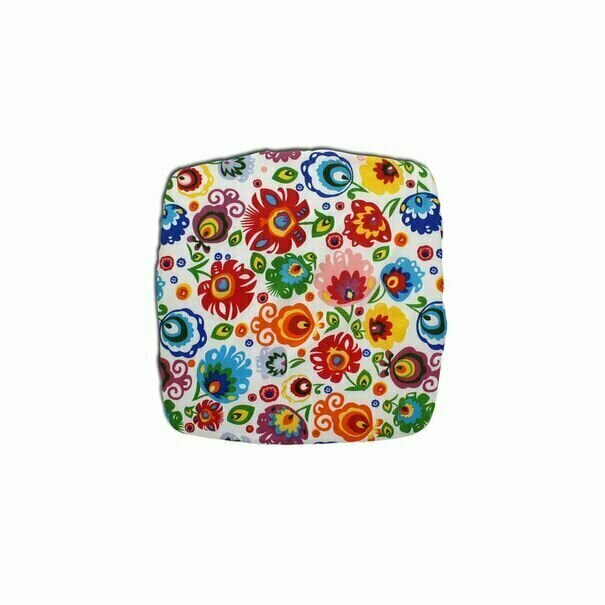 Poduszka na krzesła lub taboret Gomer 30 x 2,5 cm kwadratowa mix wzor&oacute;w
