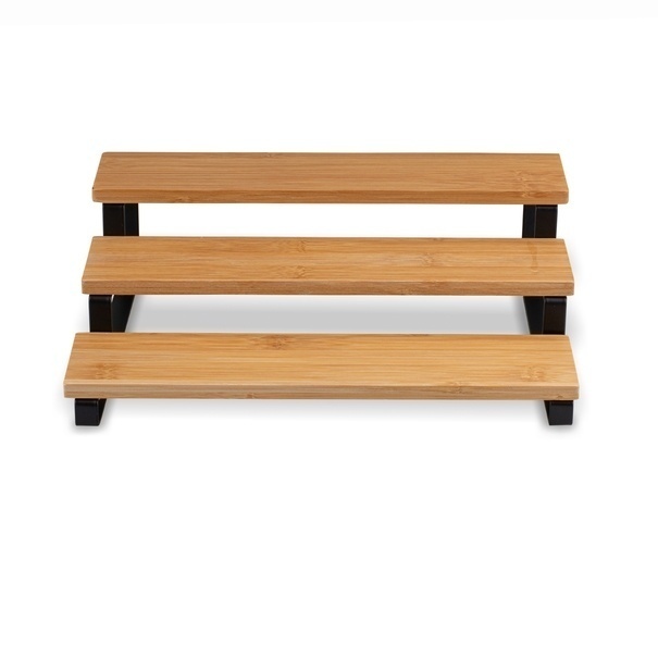 Stojak na przyprawy 3-poziomowy Tadar Bambus 32 x 23,5 x 9,6 cm