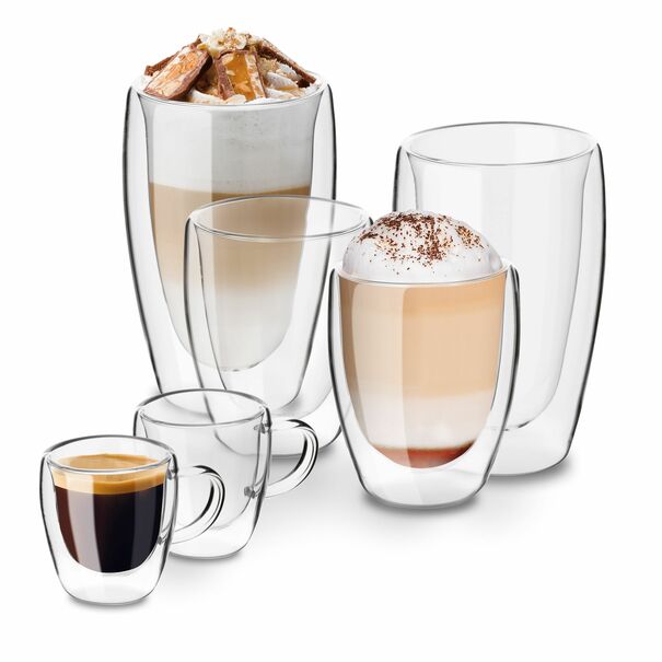 Szklanki termiczne do kawy Tadar Sublime Barista 80 ml 200 ml 350 ml 6 szt.