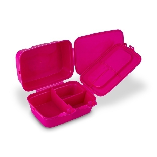 Lunch box z przegr&oacute;dkami widelcem i nożem dla dzieci Tuffex 12,5 x 17 x 9 cm mix kolor&oacute;w