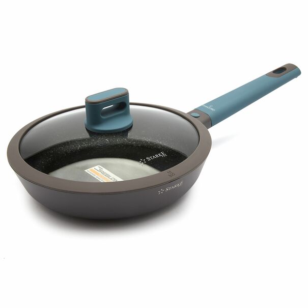 Zestaw garnk&oacute;w aluminiowych z powłoką marmurową Starke Pro Altivo 10 element&oacute;w