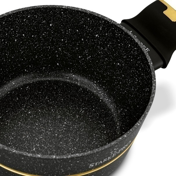 Zestaw garnk&oacute;w na indukcję Starke Pro Golden Marble 10 element&oacute;w