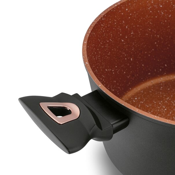 Zestaw garnk&oacute;w na indukcję z powłoką marmurową Starke Pro Dark Copper 10 element&oacute;w