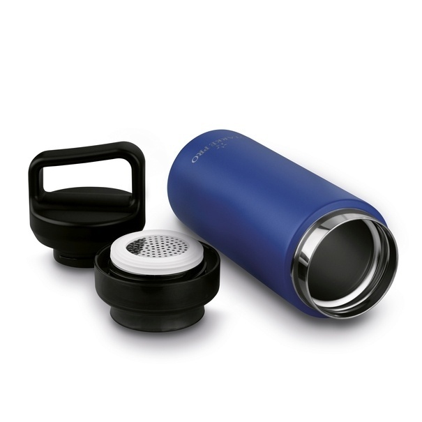 Butelka termiczna z sitkiem Starke Pro Lazaro 400 ml granatowa