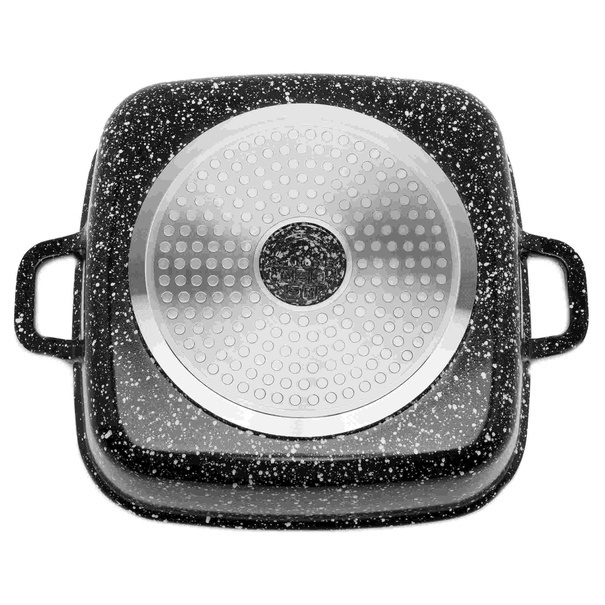 Garnek ceramiczny Konighoffer Kingstone 20 cm kwadratowy z aromatyzerem i 2 nakładki