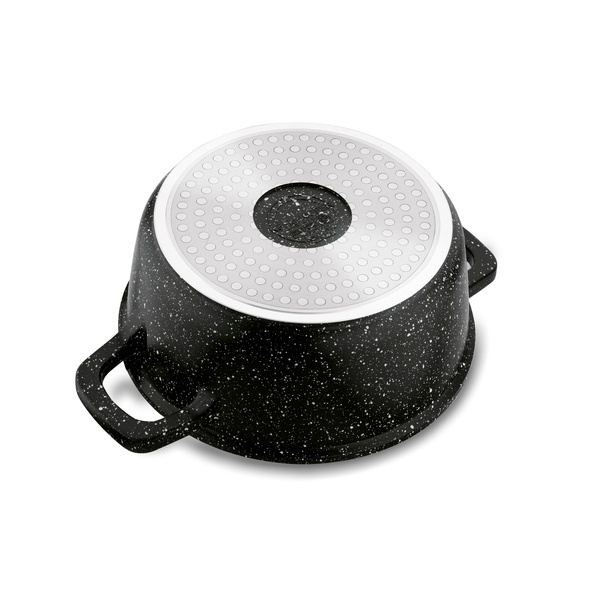 Garnek na indukcję z pokrywką Konighoffer Pollo Black 1,2 l