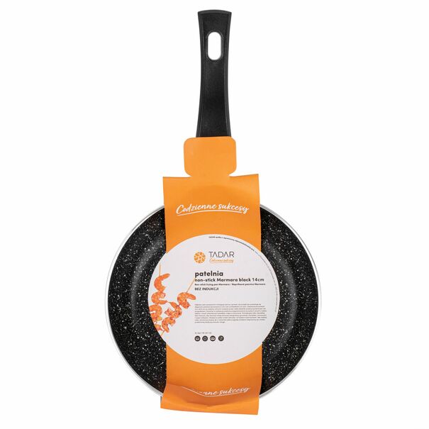 Patelnia marmurkowa non-stick Tadar Marmara Black 14 cm bez indukcji