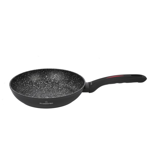 Zestaw 3 patelni granitowych Starke Pro Piccante 19,5 cm 23,5 cm i głęboka 27,5 cm