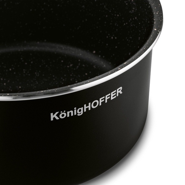 Zestaw garnk&oacute;w z odpinaną rączką Konighoffer Spinel Black 4 elementy indukcja