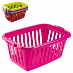 Kosz na pranie Plastic Forte 60 x 40 x 26 cm prostokątny mix kolor&oacute;w
