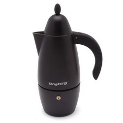 Aluminiowa kawiarka K&ouml;nigHOFFER Prestigio Black 6 espresso