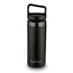 Butelka termiczna z sitkiem Starke Pro Lazaro 400 ml czarna