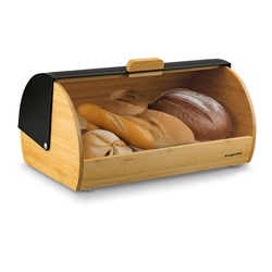 Chlebak bambusowy Konighoffer Nero 39 x 25,5 x 19 cm czarny