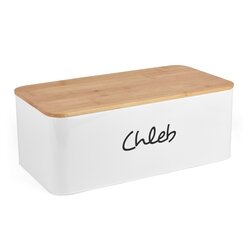 Chlebak stalowy Tadar Maestra 42 x 22 x 16 cm biały