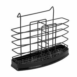 Ociekacz na sztućce metalowy Tadar 20 x 5 x 17 cm czarny