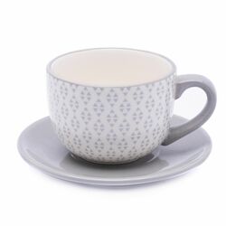 Filiżanka ze spodkiem ceramiczna Tadar Trójkąt 320 ml