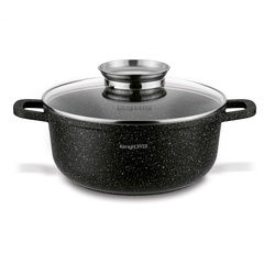 Garnek na indukcję z pokrywką Konighoffer Pollo Black 2,3 l