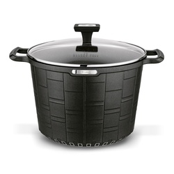 Garnek wysoki na indukcję z powłoką marmurową i pokrywką Starke Pro Crows Marble 6,5 l