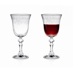 Kieliszki do wina zdobione Krosno Krista 220 ml 6 szt.
