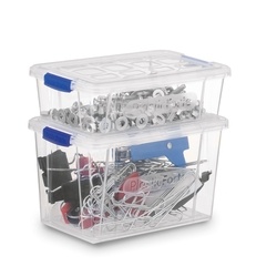 Komplet 2 pojemnik&oacute;w na żywność Plastic Forte Mini 200 ml i 400 ml