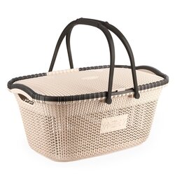 Kosz piknikowy Violet House Rattan 40 x 57 x 26 cm cappuccino