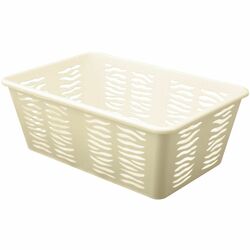 Koszyk plastikowy uniwersalny Branq Zebra 30 x 20 x 11,1 cm kremowy