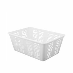 Koszyk plastikowy uniwersalny Branq Zebra 36,4 x 25,4 x 14,5 cm biały
