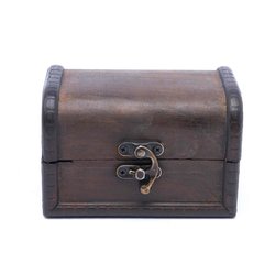 Kuferek drewniany Tadar 11,8 x 7,8 x 7,5 cm ciemny brąz